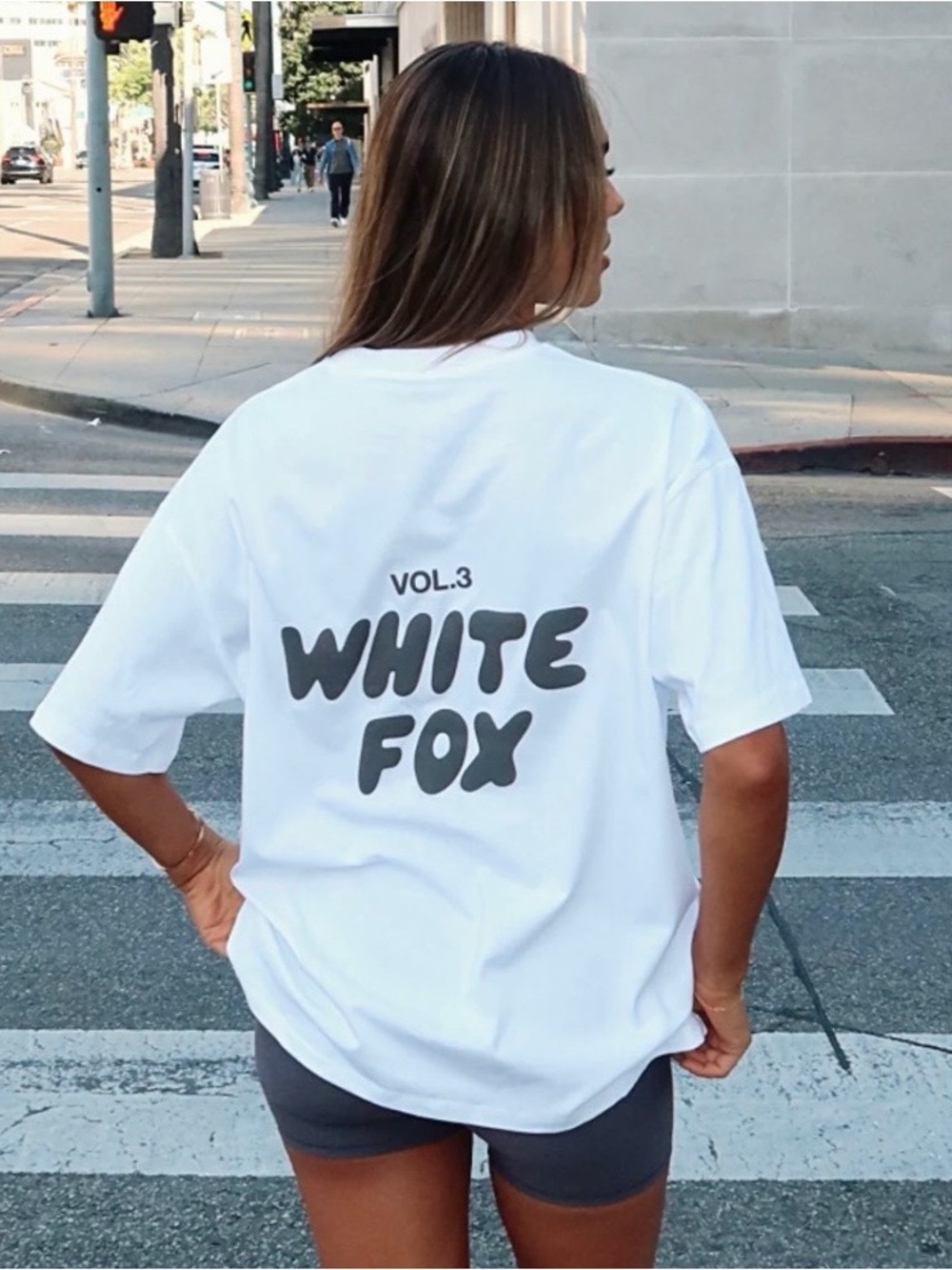 White Fox Boutique White Graphic Back Tee